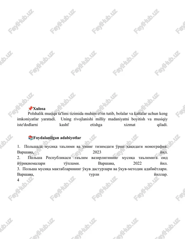 polshada musiqa tarbiyasi va uning tizimdagi orini - Page 5
