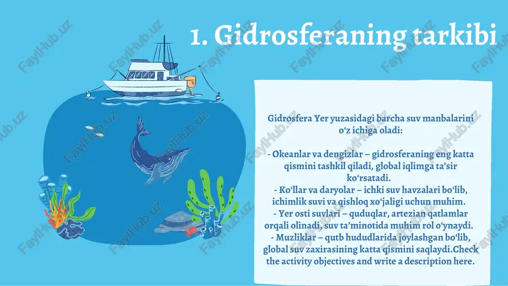 yerning geografik qobigʻi gidrosfera - Page 5