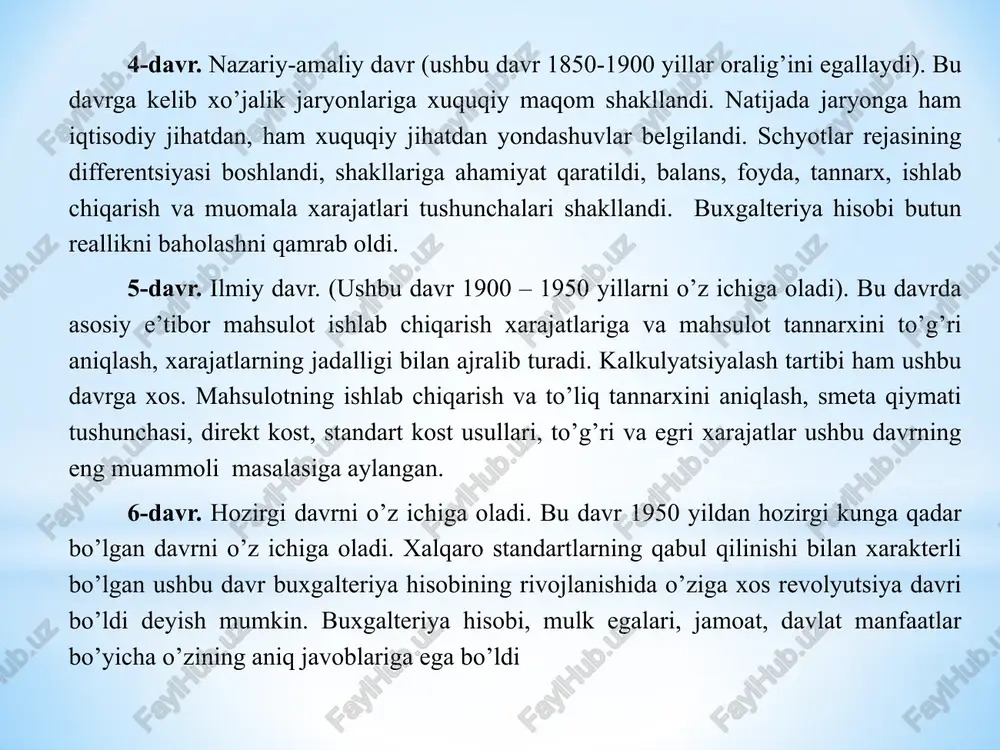 ektlari: og‘irlik birligida (gramm, kilogramm, tsentner, tonna); hajm birligida (metr, kubometr); uzunlik birligida (santimetr, metr, kilometr); hisob birligida (dona, bosh) va boshqalarda o‘lchanadi. natura o‘lchov birliklari moddiy qiymatliklarni hisoblash, tortish va o‘lchash natijasida olingan ma’lumotlarni hisobga olish, ularning miqdor hamda sifat o‘zgarishlari ustidan nazorat olib borish uchun qo‘llaniladi. ular yordamida umumlashtiruvchi ko‘rsatkichlarning olinishi istisno qilinadi. mehnat o‘lchov birligi – mahsulotni ishlab chiqarish yoki sarf qilingan mehnat sarfini o‘lchash uchun mo‘ljallangan. ularning o‘lchov birligi bo‘lib minut, soat, kun va dekadalar hisoblanadi. ular yordamida mahsulot ishlab chiqarish me’yorlari, mehnat unumdorligi, ish haqini hisoblash va boshqalar nazorat qilinadi. mehnat o‘lchov birligi yordamida mehnat unumdorligini aniqlash imkoni natura o‘lchov birligi bilan birga ishlatilgandagina aniqlash mumkin. mehnat o‘lchov birligi ko‘p hollarda bir turli xo‘jalik munosabatlarini o‘rganishda ishlatiladi. pul o‘lchov birligi – korxonaning moddiy va mehnat resurslaridan foydalanish bilan bog‘liq, mahsulotning aniq turlarini tayyorlash, ishlar bajarish yoki xizmatlar ko‘rsatishga doir xarakatlarni hisoblash imkonini beradi. bu vazifani …
