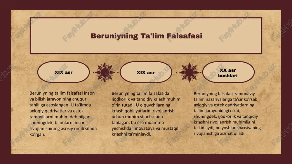 beruniyning pedagogik qarashlari - Page 5