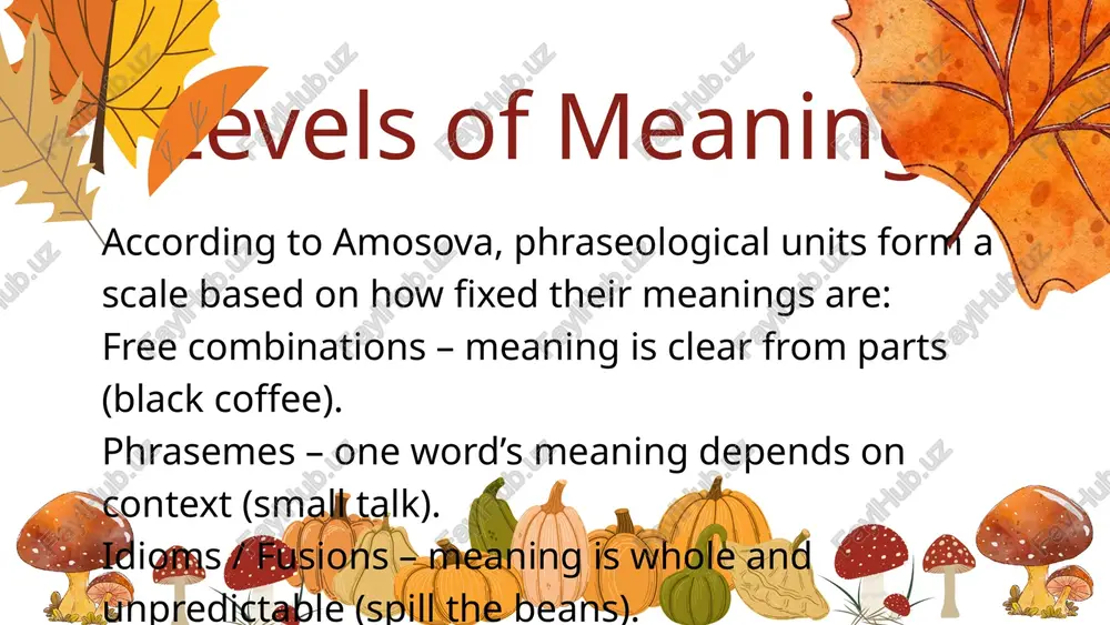 amosova’s classification of phraseological units - Page 5