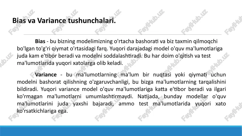 underfitting va overfitting muammolari - Page 5