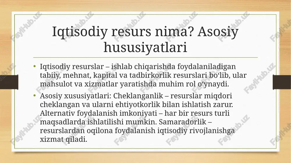iqtisodiy resurslar va ularning tushunchalari - Page 5