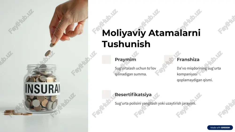 sug‘urta atamalari: asosiy ta'riflar va guruhlanish - Page 5