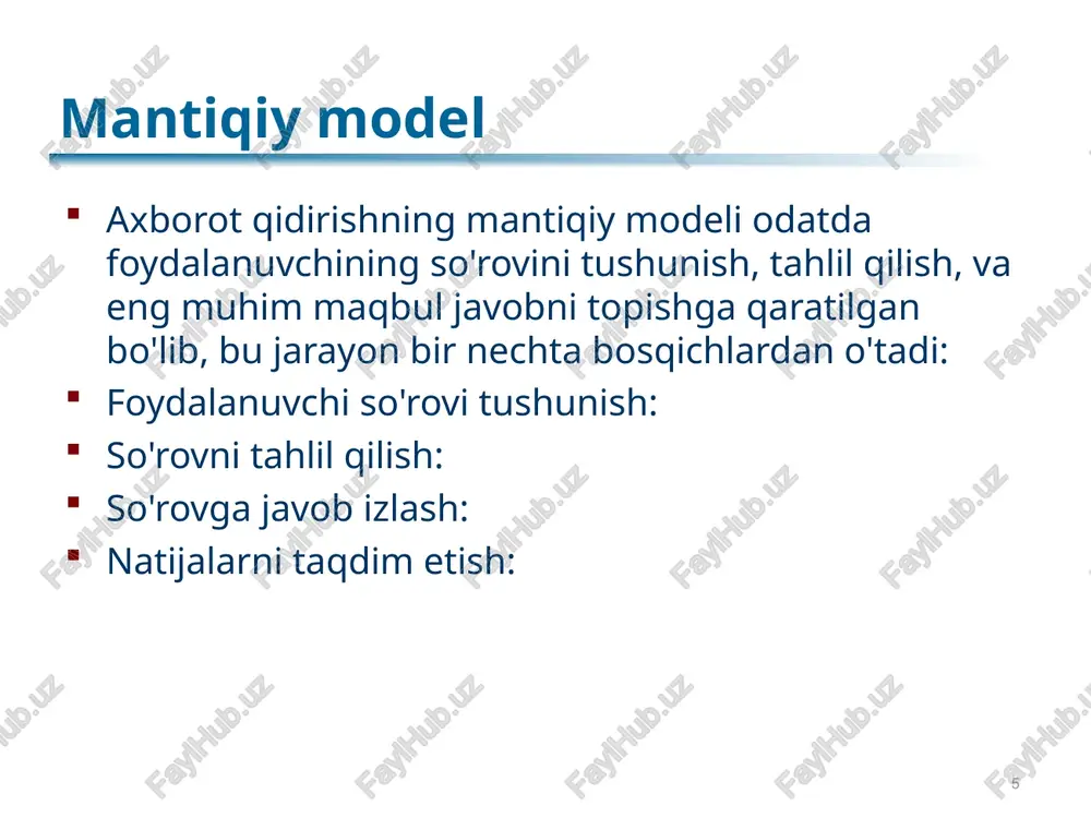 axborot qidirish modellari - Page 5