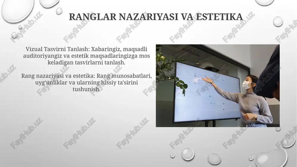 tasviriy rasmlar bilan ishlash asosida taqdimot tayyorlash - Page 5