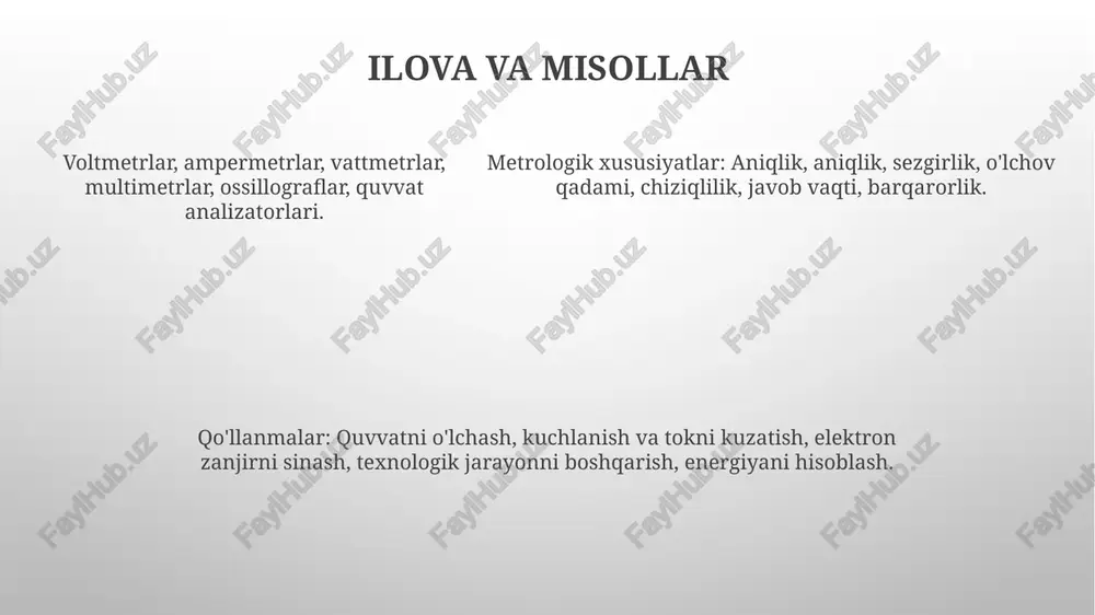 elektir òlchash asboblarining metrologik xarakteristikalari - Page 5