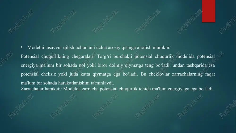 to`g`ri burchakli potensial chuqurlik - Page 5