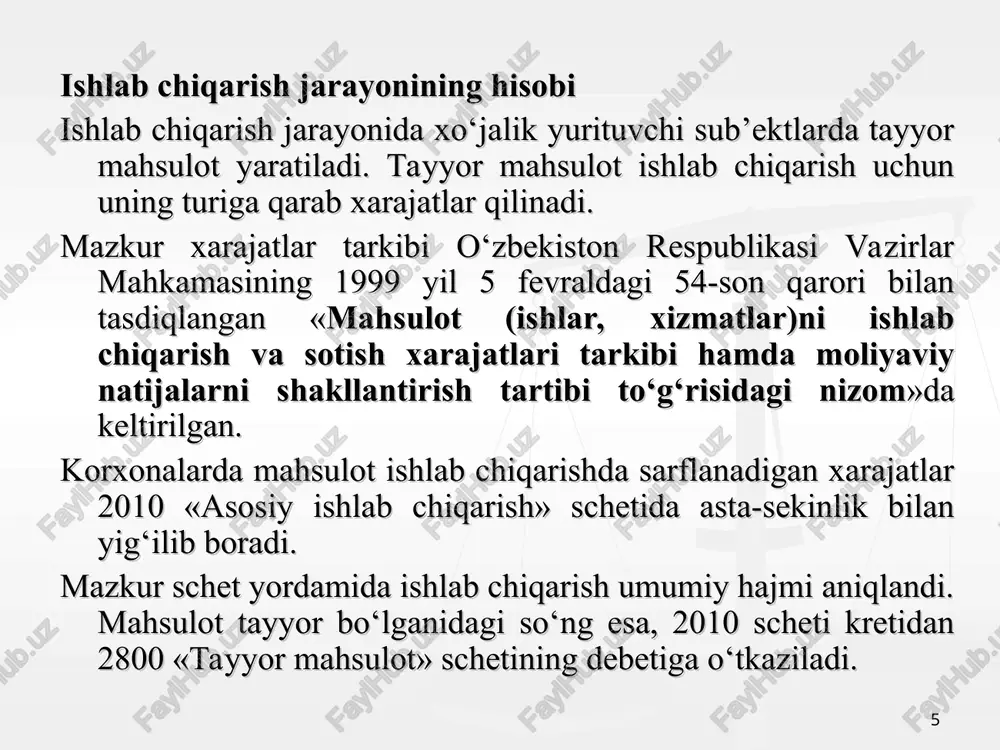 biznes jarayonlari va ularni hisobga olish - Page 5