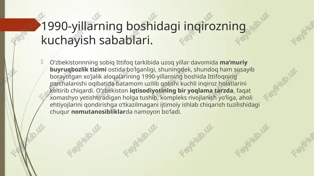 ekiston xdp va o‘zbekiston kasaba uyushmalari federatsiyasidan nomzod sifatida i.a. karimov saylovlar yakuniga ko‘ra 8 million 514 ming 136 ovoz yoki ovoz berishda qatnashganlarning 86 foizi islom karimov nomzodini yoqlab ovoz berdi «erk» demokratik partiyasi vakili saloy madaminov (muhammad solih) nomzodi qo‘yildi. 1 million 220 ming 474 saylovchi (12,3 %) saloy madaminov nomzodini yoqlab ovoz berdi. o‘zbekiston mustaqillikka erishganidan so‘ng kun tartibida jahon andozalariga mos keladigan davlat qurish, siyosiy, ijtimoiy va iqtisodiy sohada tub islohotlarni amalga oshirish vazifasi turar edi. chunki sobiq sotsialistik tuzumga xos ijtimoiy munosabatlar va jarayonlar endilikda respublikada barpo qilinajak yangi jamiyat manfaatlariga mos kelmas edi. mulkchilik, mulkka egalik qilish va uni boshqarish, ishlab chiqarish omillari, bozor mexanizmi, davlatning ijtimoiy-iqtisodiy hayotini normal izga solish ana shunday jiddiy yangilanishlarni taqozo etar edi. shuning uchun ham «mustaqil o‘zbekiston tug‘ilgan kuniyoq oyoqqa turishga, o‘zi yurishga majbur edi». yana shuni ta’kidlash darkorki, o‘zbekiston o‘z mustaqilligini qo‘lga kiritgan paytda mamlakat ichkarisida bo‘lgani …