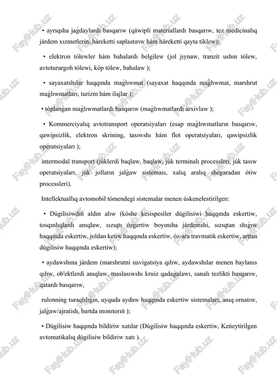 plaw arqalı jollardıń qawipsiz islewin támiyinleydi. mcc túrli mápdar tárepler (jol háreketi politsiyası, húkimet shólkemleri hám basqalar ) arasında waqıtında maǵlıwmat almaslawın nátiyjeli támiyinleydi, bul bolsa óz gezeginde jol háreketi basqıshında operativ qarar qabıllawǵa járdem beredi. kópshilik maǵlıwmatlar oraylarında kún boyı isleytuǵın bir yamasa bir neshe programmalıq támiynat agentleri bar. mcc agentleri zárúrli kóshe kesispesilerde hám barlıq jol tarmaqlarında jaylasqan jol gúzetiw kameralarınan video suwretlerdi baqlaw arqalı barlıq texnologiyalıq ob'ektlerdi gúzetip baradı. tirbandlik, baxtsız hádiyseler hám basqa jol -transport hádiyseleri texnologiyalıq sistemalar operatorı mcc agenti tárepinen yamasa jol háreketi politsiyası, jol háreketi operatorı agentleri yamasa jol háreketi urıs qatnasıwshısıları járdeminde anıqlanadı. waqıyalarǵa real waqıt rejiminde qatnas bildiriw arqalı mcc agenti tómendegilerdi aktivlashtirishi múmkin: • ayrıqsha háreketler jobası (barlıq kepillikli organlar hám háreket qawipsizligin basqarıw xızmetlerin xabarlı qılıw, zárúr sharalardı kóriw); • háreketti basqarıw jobası (aymaqlıq dárejedegi kepillikli organlar menen sheriklikte háreketti basqarıw ushın zárúr sharalardı kóriw, tirbandlik hám keshigiwlerdi minimallastırıw …