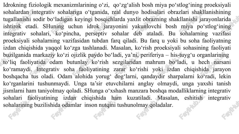 kning turli ko‘rinishlarida (ko‘rish, eshitish va b.) kuzatiladi. illyuziyular tabiati faqat mayl. yo‘nalganlik, hissiy munosabatlar va h.k.lar kabi sub’ektiv sabablar bilan emas, balki, yoritilganlik, fazoviy holat va boshqalar kabi jismoniy omillar va hodisalar bilan belgilanadi. ba'zi hollarda narsalar noto'g'ri, yanglish idrok qilinishi mumkin. narsalarni bu tariqa noto'g'ri idrok qilishni iiluziya deb ataladi. masalan, ko'rsatkich va o'rta barmog'imizni chalishtirib, no'xat yoki bironta dumaloq narsani chalishtirilgan ikkala barmog'imizning uchi bilan bosib turib, ayni bir vaqtda aylantiraversak (biz no'xatni aylantiraylik), barmoqlarimiz tagida bitta emas, balki ikki no'xat bordek his qilamiz. ana shu holda bir narsaning ikki bo'lib sezilishini aristotel (arastu) illuziyasi deyiladi. og'irligi aynan teng, ammo kattaligi har xil bo'lgan ikki buyumni ketma-ketiga ushlab turilsa, kattasi yengilroq, ikkinchisi og'irroqdek tuyuladi. metalldan ishlangan 1 kg tarozi toshi, 1 kg paxtadan og'irroqdek his qilinadi. bu hol geometrik illuziyalar deb nom berilgan masalan, uzunligi baravar bo'lgan ikki chiziqning chetlariga ikki xil burchaklar chizilsa illuziya paydo bo’ladi, …