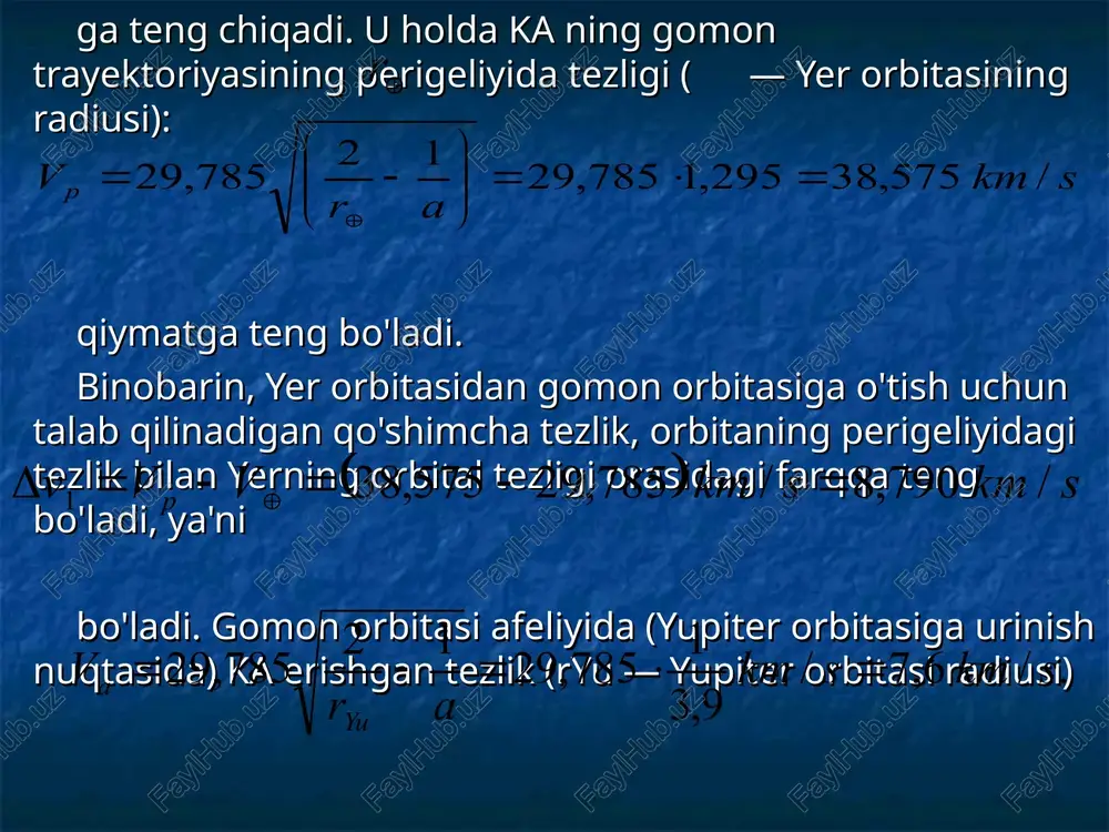 1 1 , 3 2 2 2 . 5 1 2 2 3 3 = = × = ÷ ø ö ç è æ + = = = s km s km s km s km v / 220 , 14 / 413 , 202 / 264 , 77 149 , 125 / 790 , 8 187 , 11 2 2 0 = = + = + = 2 t t = ( ) ( ) 2 3 2 3 1 . . 1 0 , 1 yil b a t a = 2 2 0 gip erk v v v + =