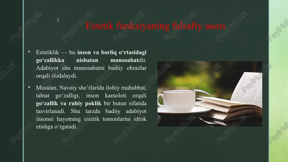 badiiy adabiyotning estetik funksiyasi - Page 5