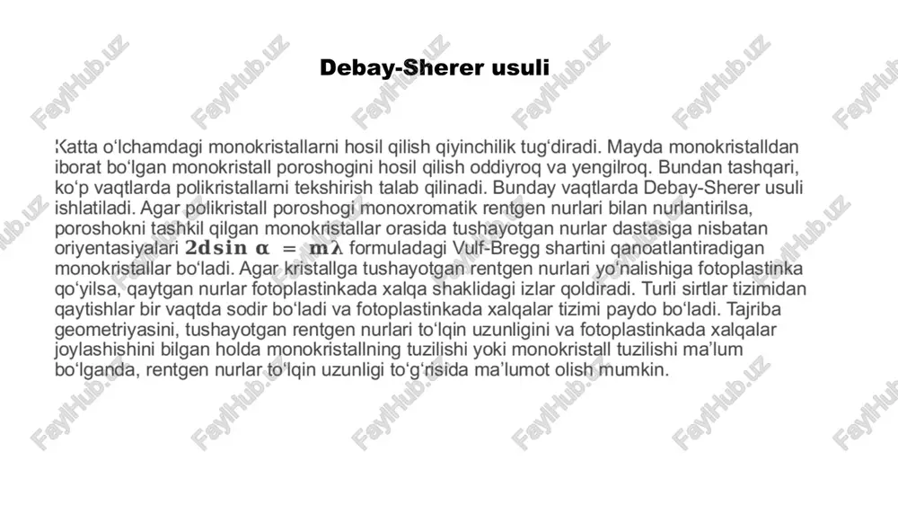 rentgen nurlarining kristallardagi difraksiyasini kuzatish usullari - Page 5
