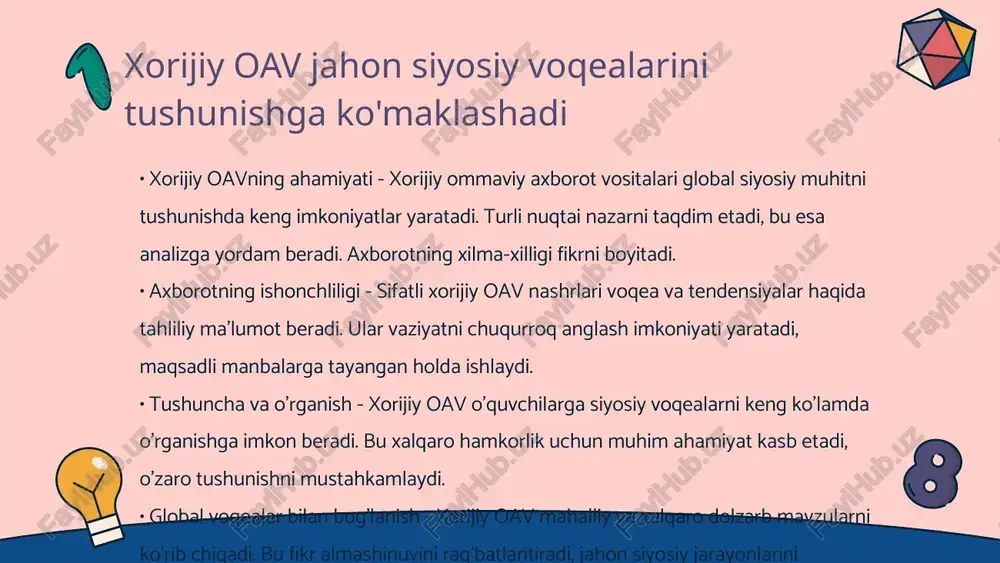 xorijiy oav global axborot almashinuvida muhim rol o'ynaydi - Page 5