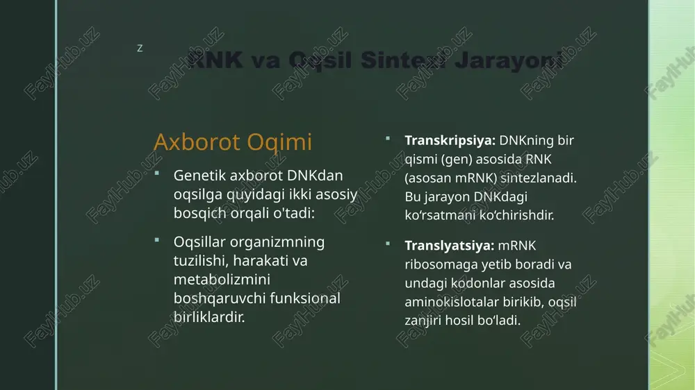 irsiyatning molekulyar asoslari: hayot sirini ochish - Page 5