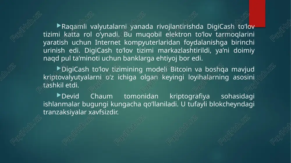 kripto tangalariga kirish faqat egasi bilan birga bo‘lgan shaxsiy kalitni taqdim etish orqali olinishi mumkin. bu shuni anglatadiki, hech kim hisobdagi tangalarni olib tashlay olmaydi yoki ularning harakatini to‘xtatmaydi. kriptovalyutalar o‘z kapitallarini himoya qilish vositasiga aylanishi mumkin. omonat saqlangan bank o‘zini bankrot deb e’lon qilgan bo‘lsa yoki hukumat o‘z majburiyatlarini vijdonan bajarmayotgan bo‘lsa, faqat pul hamyoniga ega foydalanuvchi foydalanuvchini kriptovalyuta hamyonidagi mablag‘larni boshqarishi mumkin. ular uning moliyaviy sug‘urtasi 6. ma’lumotlarning ishonchli himoyasi. tovarlar va xizmatlarni to‘lashda xaridor har doim uning shaxsiy ma’lumotlarini xavf ostiga qo‘yadi, bu to‘lov vaqtida to‘lanishi yoki sotuvchidan o‘g‘irlanishi mumkin va keyinchalik egasiga qarshi ishlatilishi mumkin. kriptovalyutatranzaksiyalarida hech qanday shaxsiy ma’lumotlar sotuvchiga uzatilmaydi, shuning uchun ma’lumot buzg‘unchilarning qo‘liga tushmasligiga amin bo‘lishingiz mumkin. 7. inflyatsiyaga tobe emas. kriptovalyutalar inflyatsiyaning oldini olishning murakkab mexanizmiga ega. xususan, bitcoin tarmog‘ida inflyatsiyaning oldini olish uchun bir nechta xususiyatlar mavjud: 21 million tanga bilan cheklangan emissiya, ularni o‘zgartirish mumkin emas; yangi tangalar har …