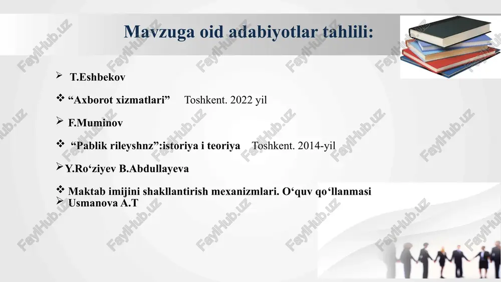 i va homiyligida fikrlarini tinglash hamda ishtirokini ta’minlash, ota-onalarni homiylik qilishga rag‘batlantiruvchi dasturlar tuzish. 3.maktabning ota-onalar kengashi va kuzatuv kengashlari bilan fikrlar almashish hamda homiylik loyiha dasturlarini ishlab chiqish. maktab direktori, kuzatuv kengashi va psixolog o‘quv yili davomida ota-onalarda maktabga bo‘lgan ishonchi va farzandi ta’limiga qiziqish uyg‘onadi. e’tiboringiz uchun rahmat image2.png image1.jpeg image3.jpeg image4.png image5.png image6.png image7.png image8.png image9.png image10.png image11.png image12.png image13.png image14.png image15.jpeg image16.jpeg image17.jpeg /docprops/thumbnail.jpeg