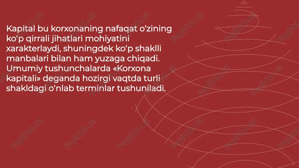 sa; — bu muddao moliyaviy hisobot ma’qullagunga qadar to‘ldiriladigan qaytadan moliyalashga yoki to‘lovlar muddatini o‘zgartirishga qaratilgan bitim bilan qo‘llab — quvvatlansa, bunday sharoitda uzoq muddatli majburiyatlar sifatida tasnif etilishi lozim. e’tiboringiz uchun rahmat. image1.png image2.svg image3.png image4.svg image5.png image6.svg image7.png image8.png image9.svg image10.png image11.svg image12.png image13.svg image14.png image15.svg image16.jpeg image17.png image18.svg image19.png image20.svg image21.jpeg image22.png image23.svg image24.png image25.png image26.jpeg /docprops/thumbnail.jpeg