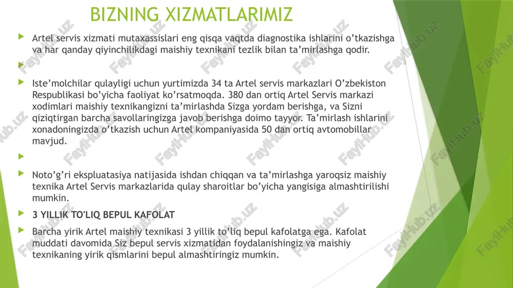 artel kompaniyasining tarixiva rivojlanishi - Page 5