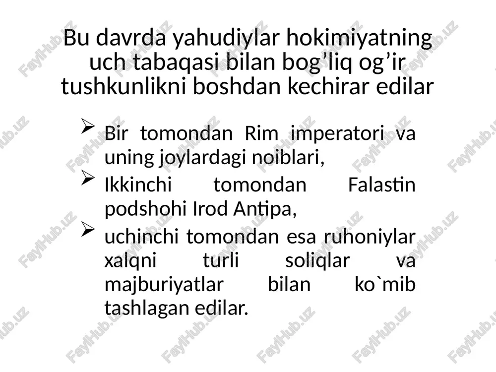 apaning begunohligi haqidagi aqida ham bor. papani kardinal kollegiya saylaydi. bunda umumiy ovozning uchdan ikki qismi plyus 1-ovoz (yashirin ovoz berish yo`li bilan) (rim papasi benedikt xvi) protestantizm. protestantizm tarixi martin lyuterdan (1483-1546) boshlanadi. u xvi asrda evropada katoliklarga qarshi qaratilgan reformatsiya harakati bilan bog’liq juda ko`p mustaqil cherkovlar va sektalarni o`z ichiga oladi. protestantizm atamasi «protest» (norozilik) so`zidan kelib chiqqan. bunday nomni olishiga sabab 1526 yilda shpeyer reyxstagi nemis lyuterchi knyazlari talabi bilan har bir nemis knyazi o`zi va fuqarosi uchun xohlagan dinni tanlash huquqiga ega ekanligi to`g’risida qaror qabul qildi. ammo 1529 yilda ikkinchi shpeyer reyxstagi bu qarorni bekor qildi. bunga qarshi imperiyaning barcha shaharlari va besh knyazlik norozilik (protest) e`lon qildi. protestantizmning ilk shakllari: lyuterchilik, tsvinglichilik, kal’vinizm, unitarizm va sotsinchilik, anabaptizm, mennochilik va anglikanchilik edi. keyinroq, «so`nggi protestantizm» shakllari: baptistlar, metodistlar, kvakerlar, adventistlar, iegova shohidlari, mormonlar yoki «oxirat avliyolari», «najot armiyasi», «xristian fani», pyatidesyatniklar va boshqa diniy …