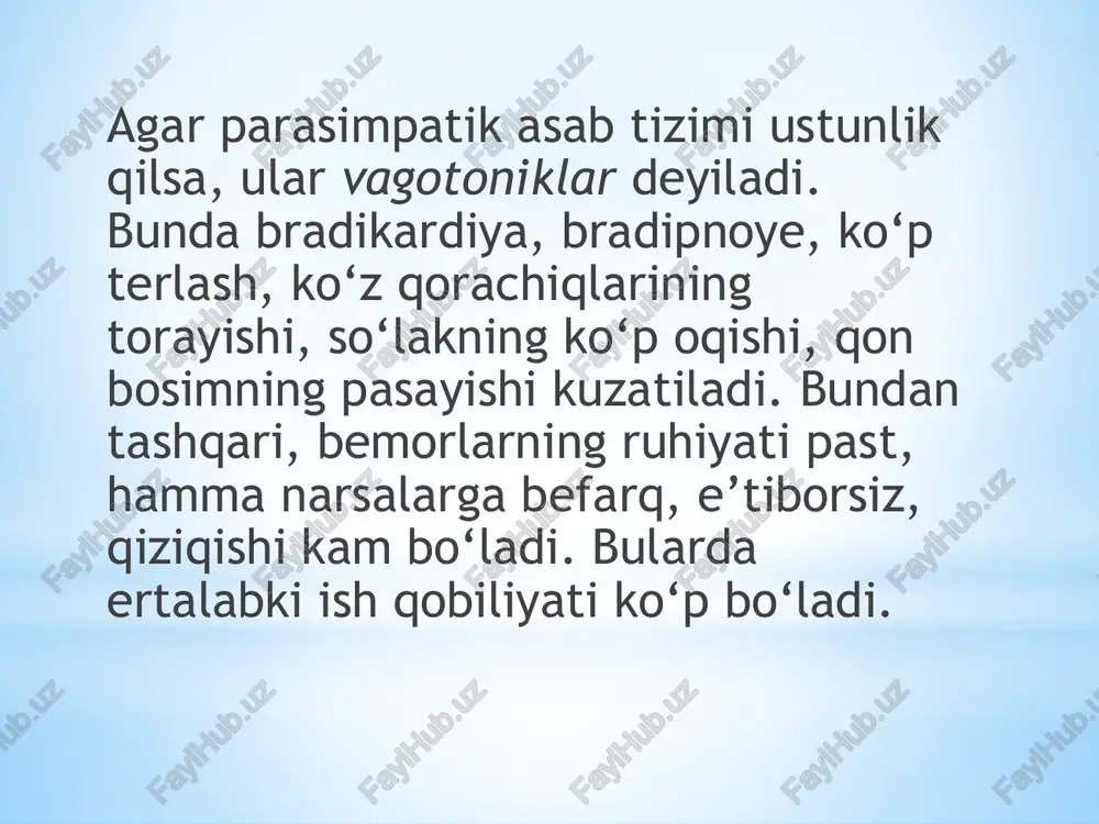vegetativ asab tizimining vazifalari - Page 5