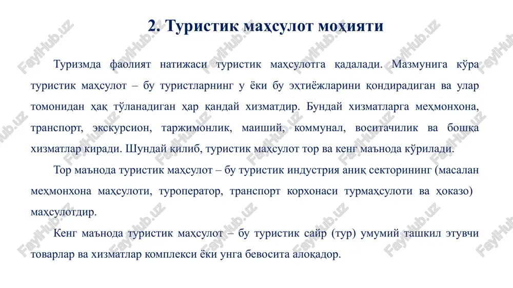 turizm va mehmonxona xo'jaligi iqtisodiyoti - Page 5