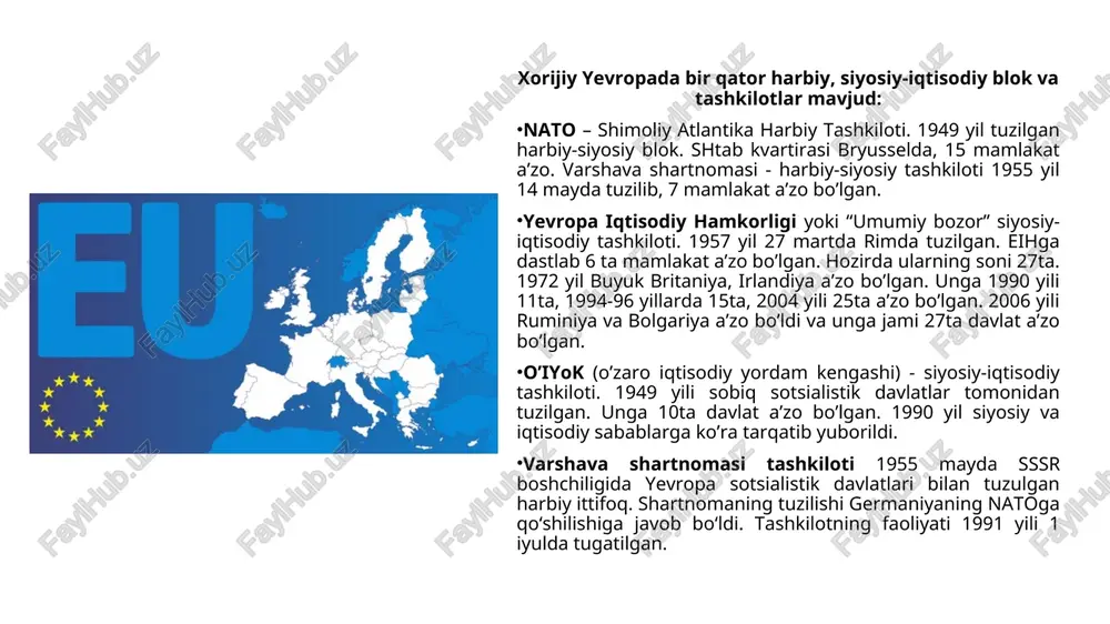 a bu sohada xorijiy yevropadagina emas balki butun dunyoda ajralib turadi. kimyo sanoati dastlab (2-jahon urushiga qadar) ko’mir, kaliy va osh tuzlariga asoslanib bunday qazilmalar joylashgan rayonlarda tashkil topgan. keyinchalik neft va gaz konlari yaqinlarida va neft-gaz quvurlari (trassa) bo’ylarida tarkib topa boshladi. neft-gazga asoslangan kimyo sanoati tarmoqlari xorijiy yevropaning g’arbiy qismida asosan dengiz va daryo bo’ylarida (port shaharlarda), sharqiy qismida esa xalqaro neft va gaz quvurlari trassalari o’tgan joylarda to’plangan. bunday holatlarga asosiy sabab xorijiy yevropa davlatlarining chet el neft va gaziga qaramligidir. masalan: chexiya, slovakiya, polsha, vengriyaning asosiy neft-kimyo korxonalari “do’stlik” quvuri atroflarida, bolgariya neft-kimyo sanoati korxonalari esa qora dengiz bo’ylarida joylashgan. boshqa sanoat tarmoqlari xorijiy yevropa yoqilg’i-energetika majmuasida, ayniqsa qo’ng’ir ko’mir (polsha, chexiya, germaniyada) etakchi o’rin tutadi. elektr energiyaning asosiy qismini ieslar beradi. elektr energiyasini tejash maqsadida gaeslar (akkumulyatsiya) qurilmoqda. dunyodagi birinchi geoges italiyada xx asr boshlarida qurilgan. xorijiy yevropaning metallurgiya sanoati asosan metallurgiya yoqilg’isi va xom-ashyosi …
