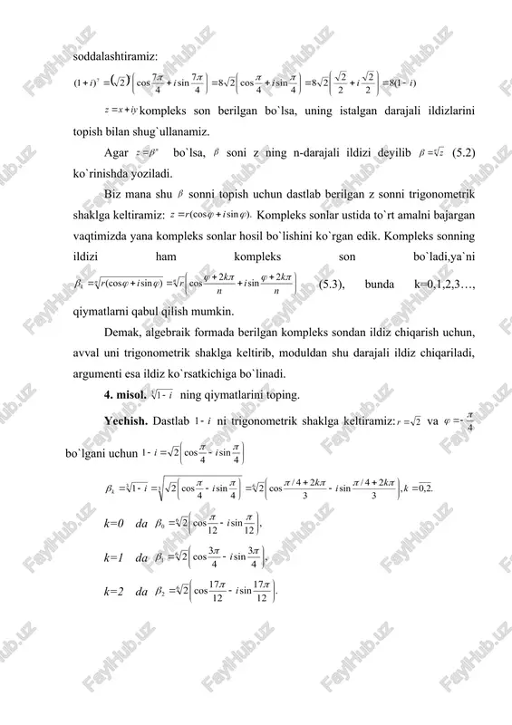 kompleks sonlar nazariyasi - Page 5