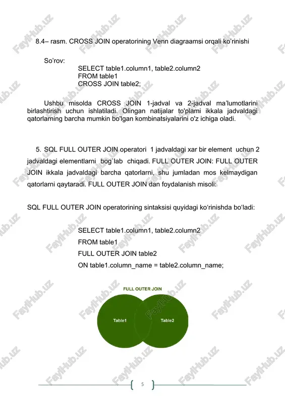 jadvallarni birlashtirish, join operatori bilan ishlash - Page 5