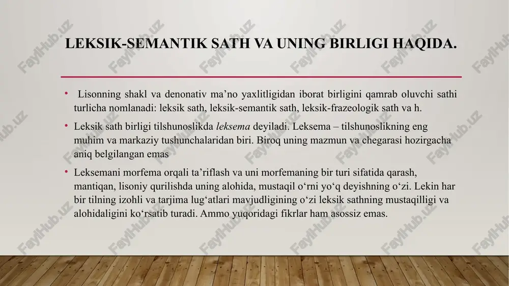 hozirgi o‘zbek adabiy tilining leksik sathi va leksikologiyasi - Page 5