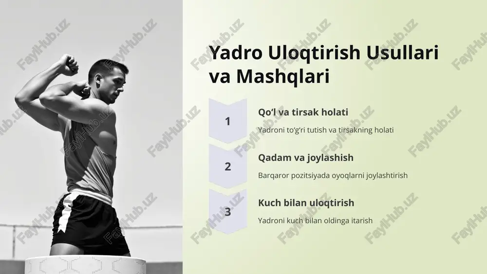 yengil atletika uloqtirish turlari texnikasini oʻrgatish - Page 5
