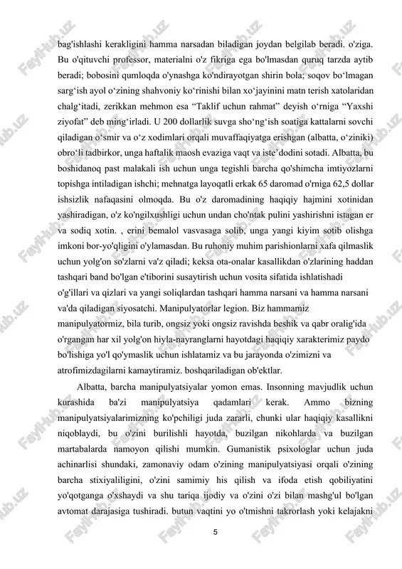 ga ko'ndirayotgan shirin bola; soqov bo‘lmagan sarg‘ish ayol o‘zining shahvoniy ko‘rinishi bilan xo‘jayinini matn terish xatolaridan chalg‘itadi, zerikkan mehmon esa “taklif uchun rahmat” deyish o‘rniga “yaxshi ziyofat” deb ming‘irladi. u 200 dollarlik suvga sho‘ng‘ish soatiga kattalarni sovchi qiladigan o‘smir va o‘z xodimlari orqali muvaffaqiyatga erishgan (albatta, o‘ziniki) obro‘li tadbirkor, unga haftalik maosh evaziga vaqt va iste’dodini sotadi. albatta, bu boshidanoq past malakali ish uchun unga tegishli barcha qo'shimcha imtiyozlarni topishga intiladigan ishchi; mehnatga layoqatli erkak 65 daromad o'rniga 62,5 dollar ishsizlik nafaqasini olmoqda. bu o'z daromadining haqiqiy hajmini xotinidan yashiradigan, o'z ko'ngilxushligi uchun undan cho'ntak pulini yashirishni istagan er va sodiq xotin. , erini bemalol vasvasaga solib, unga yangi kiyim sotib olishga imkoni bor-yo'qligini o'ylamasdan. bu ruhoniy muhim parishionlarni xafa qilmaslik uchun yolg'on so'zlarni va'z qiladi; keksa ota-onalar kasallikdan o'zlarining haddan tashqari band bo'lgan e'tiborini susaytirish uchun vosita sifatida ishlatishadi o'g'illari va qizlari va yangi soliqlardan tashqari hamma narsani va …