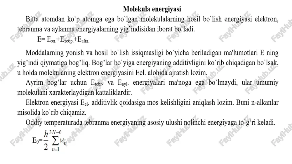 molekulalarning energetikasi - Page 5