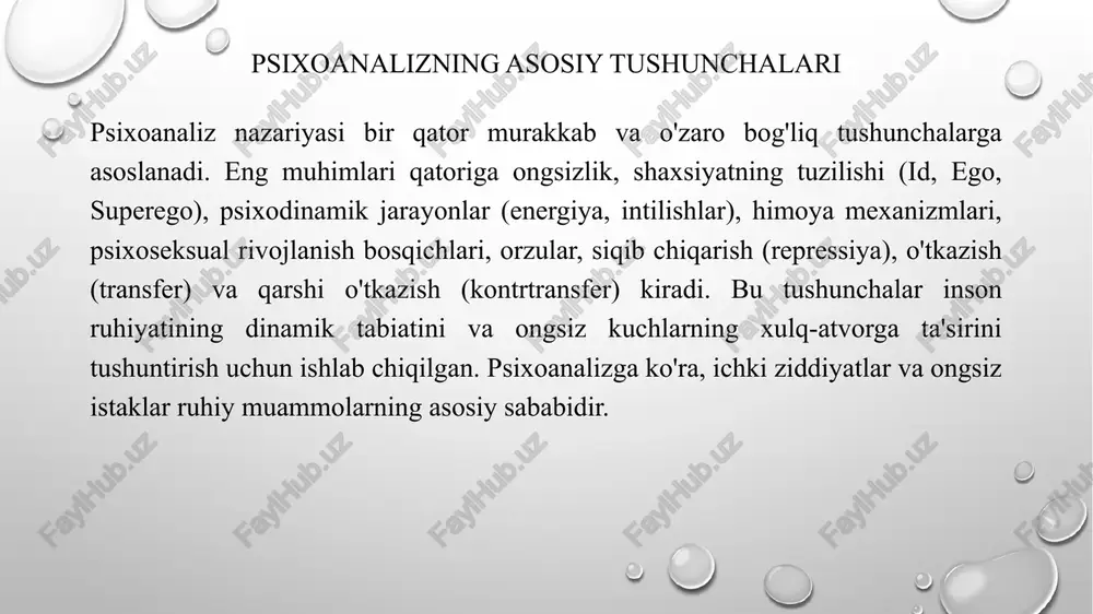 chuqurlashtirgan, garchi uning ba'zi qismlari hozirgi kunda munozarali bo'lsa ham. uning merosi psixoterapiya va madaniyatda hali ham sezilarlidir. e'tiboringiz uchun rahmat! image2.png image3.png image1.png /docprops/thumbnail.jpeg
