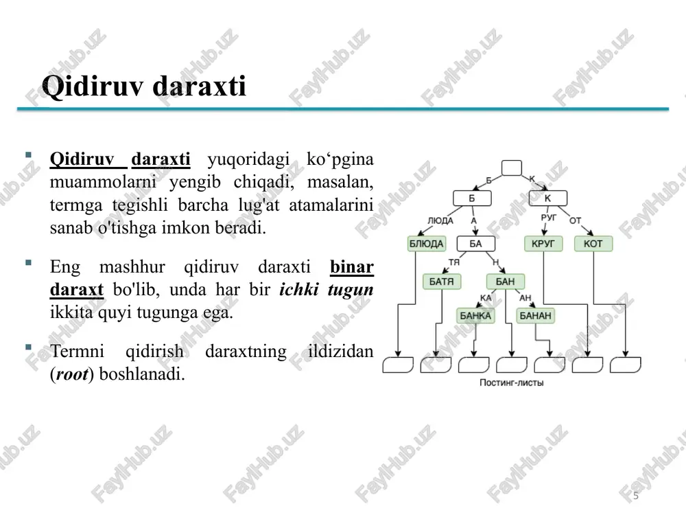 lgan so'zlarning “nomzodlar” ro'yxatini shakllantirishda eng ko'p tuzatishlarni topish uchun "k-gramm o‘xshashligi" dan foydalanish mumkin. xato yozilgan so'zni ko’rib chiqamiz: "appe". undagi bigramlar uchun e'lonlar ro'yxati quyida ko'rsatilgan. e'tibor bering, bular faqat e'lonlar ro'yxatining namunaviy to'plamlari; haqiqiy e'lonlar ro'yxati, albatta, ularda minglab so'zlarni o'z ichiga oladi. 23 imlo tuzatish uchun ilovalar web search phones word processing 24 imlo tuzatish vazifalari 25 imlo xatosini aniqlash imlo xatosini tuzatish: avtomatik tuzatish htethe tuzatishni taklif qiling takliflar ro'yxati imlo xatolarining turlari 26 non-word xotliklar graffe giraffe real-word xatoliklar matn terishdagi xatliklar three there kognitiv xatolar (gomofonlar) piecepeace, too  two your you’re non-word tuzatish kontekstga sezgir emas real-word tuzatish kontekstga sezgir bo'lishi kerak non-word imlo xatoliklari 27 non-word imlo xatosini aniqlash: lug'atda bo'lmagan har qanday so'z xato hisoblanadi lug'at qanchalik katta bo'lsa, shuncha yaxshi. (internet noto'g'ri imlolarga to'la, shuning uchun internet lug'at bo'lishi shart emas ...) non-word imlo xatolarini tuzatish:: nomzodlarni yarating: xatoga …