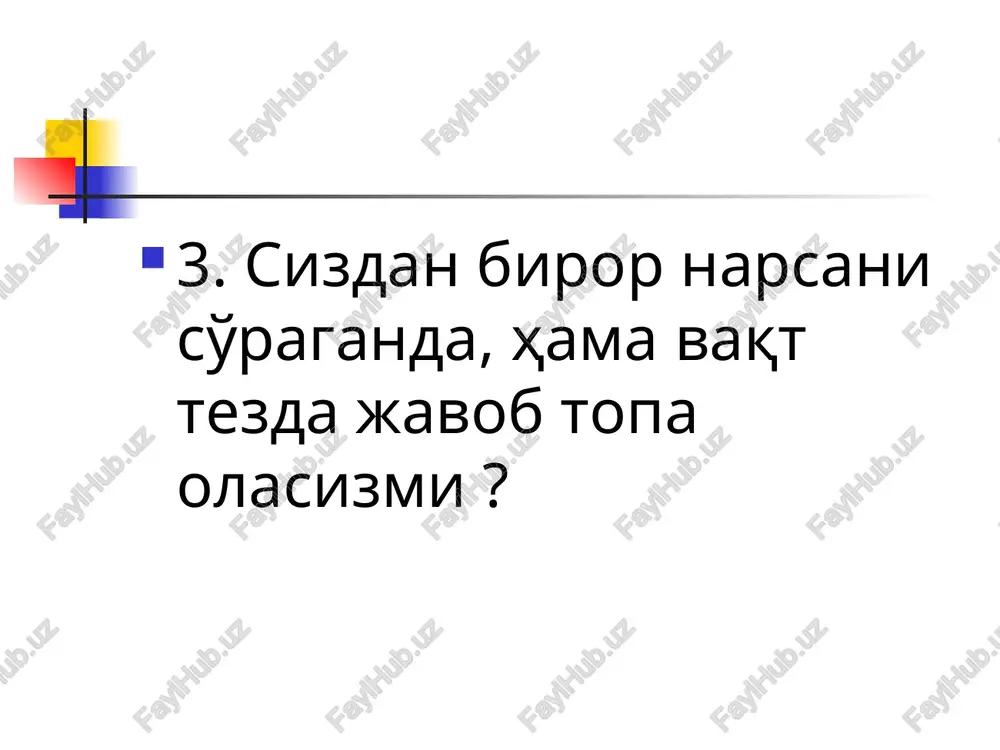 ylari-tartiblilik, intizom, o'z vaqtida ishlarni bajaradigan, ozoda-pokiza, qonunga bo'ysunuvchi, mehnatsevar, chidamli, tirishqoq, qat'iyatli, qarorlari qat'iy, so'zining ustida turadigan, halol, oqil, aql bilan ish ko'radigan, bosiq, tejamkor, pishiq. salbiylari-ko'ngliga har xil fikrlar keladigan, biryoqlama, pedant, o'ta talabchan, mayda-chuydaga ham e'tibor beradigan, jiddiy, chidamli, qaysar, konservativ, yangilikdan cho'chiydigan, fantaziyasi kambag'al, pismiqroq, pishiq. uchburchak: asosiy qadriyatlari: xokimiyat, liderlik, amal, mavqe, g'alaba, manfaat. asosiy psixologik sifatlari: ijobiylari — yaxshi lider, o'ziga mas'uliyatlarni oladigan, har narsada asosiy, mohiyatni ko'ruvchi, kuchini safarbar qila oladigan, g'alabaga erisha oladigan, o'ziga ishonchli, qat'iyatli, tavakkalchi, g'ayratli, to'g'riso'z, hissiyotlari boy, aqlli. salbiylari-egotsentrik, egoist, nazorat qilishni yaxshi ko'radigan, o'zgacha fikrlarga toqatsiz, ishga o'ta beriluvchanlik, har narsadan manfaat qidiradigan, qaysar, impulsiv, beshavqat, toqatsiz, qo'pol, rahmsiz, achchig'i tez, zaharxanda. aylana: asosiy qadriyatlar: insonlarga xizmat qilish, oila baxti va manfaati, bolalar, muloqat. asosiy psixologik xususiyatlari: ijobiylari — muloqotga ehtiyoj, kirishuvchanlik, hammabop, mehribon, g'amxo'r, sadoqatli, kuchli ijtimoiy intuitsiyaga ega, empatiya hissi kuchli, bag'ri keng, qo'li ochiq, …