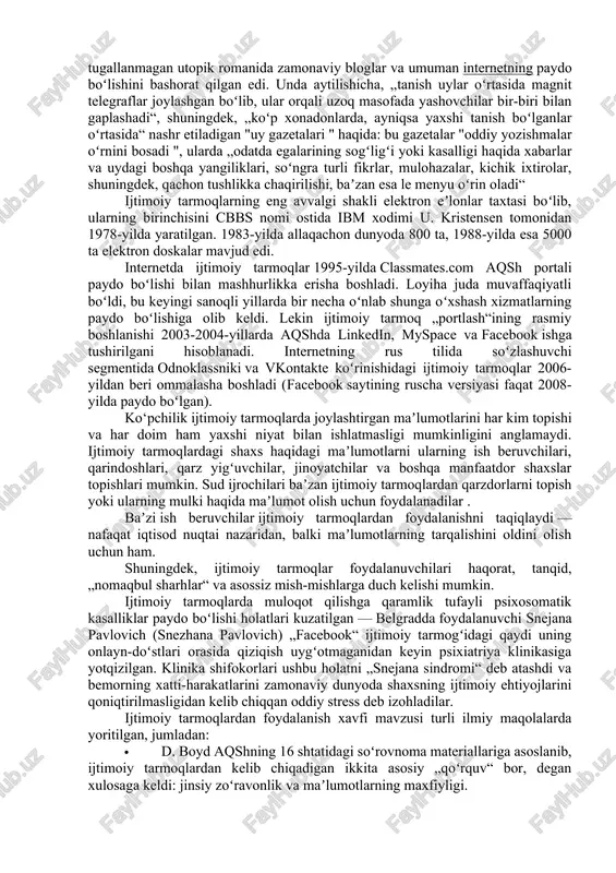 hubhasiz. agar u media yuzaga keltiradigan hissiyotlar tabiatini tushunishga ruhiy, aqliy va jismoniy jihatdan tayyor bo‘lmasa, u shaxsiy mediakontenti vositasida o‘z resipientlarini ma’lum bir xavfga qo‘yishi yoki ularning ongini manipulyatsiya qilishi (boshqarishi) mumkin. jurnalist surishtiruvlari, dolzarb mavzulardagi reportajlar, kun qahramonlari (xoh ijobiy, xoh salbiy bo‘lsin) bilan intervyular muallifga auditoriyada dahldorlik, qiziquvchanlik va hamdardlik hislarini yuzaga keltirish imkonini beradi. muallif auditoriyaning umumlashgan nuqtai nazarini bayon etganda ana shu hamdardlik va dahldorlik hislari yanada kuchayadi. chindan ham manipulyatsiya orqali auditoriyani o‘z manfaatlari doirasida axborotlarga ishontirish orqali ularning ong ostiga ta’sir qilish, soxta reallik yaratish bilan media iste’molchilarning diqqatini chalg‘itish, kishilarning hissiyotlariga ta’sir qilish mumkin. manipulyatsiya usullari bugungi media olamda shunchalar ko‘payib bormoqdaki, ularning ta’sir ddarajasi ham bir-biridan qolishmaydi. quyida hozirgi kunda eng ko‘p qo‘llaniladigan manipulyatsi usullari va ularga qisqacha ta’riflar keltirilgan. mohiyatan farq qiluvchi ikki turli yo’nalishlarni ajratish zarur: mediata’lim (media education) va mediani o’rganish (media studies). media masalalarini boshqa fanlarning o’quv …