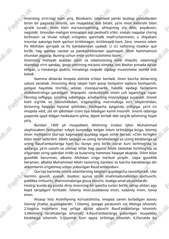 xshi taraf ham salbiy taraf ham borligini ta'kidlab, u bilan faqat mutaxassis olimlar mashg‘ul bo‘lishi kerakligini uqtirgan. bu fikrlarni tadqiq qilib o‘rgangan olimlar, ilmi kalomni, xususan, undagi adashuvlarni tanqid qilganlar. uni madh qilganlar esa, foydali taraflarini e'tiborga olganlar.shuning uchun uni foydali taraflaridan ko‘p narsani o‘rgansa bo‘ladi, deydilar. boqiloniy (1013 y. v.e.), ibn furq (1015 y. v.e.), abu ishoq isfaro‘iniy (1027 y. v.e.), abdul qohir bog‘dodiy (1037 y. v.e.), juvayniy (1085 y. v.e.), shahristoniy (1153 y. v.e.), faxriddin roziy (1209 y. v.e.) kabi ash'ariylar maktabining taniqli vakillari zohiran o‘zlarini mu'taziliylarga qarshi qo‘yib hanbaliylar bilan murosa qilishga intilgan bo‘lsalarda, dunyoqarashi bo‘yicha mu'taziliylarning aql-idrokiga asoslangan yo‘lini davvom ettirdi. kalomning ikkinchi yirik maktabi moturidiylik ham mustaqil ravvishda taraqqiy etdi. ash'ariylar maktabi asosan shofi'iylar orasida tarqalgan bo‘lsa, moturidiylik ko‘proq hanafiylik doiralarida ko‘plab tarafdorlarga ega bo‘ldi va xususan, movarounnahr musulmonlarining asosiy aqidasiga aylandi. 13 asrdan ilmi kalom ibn sino asos solgan sharq falsafasi bilan yaqinlasha boshladi. …