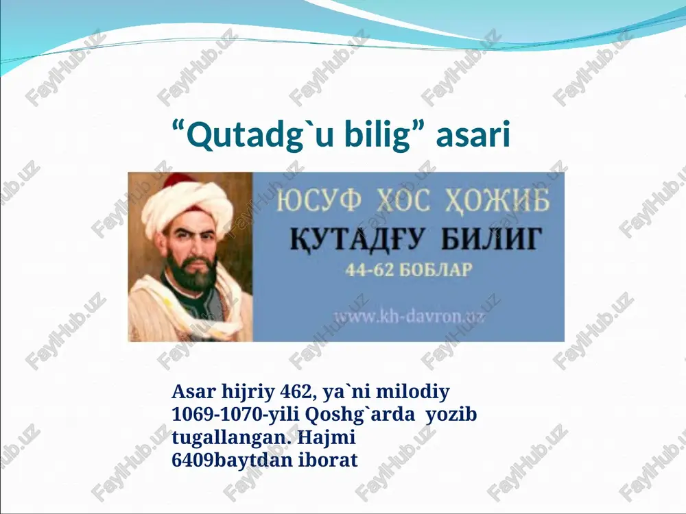 yusuf xos hojib “qutadg* u bilig” - Page 5