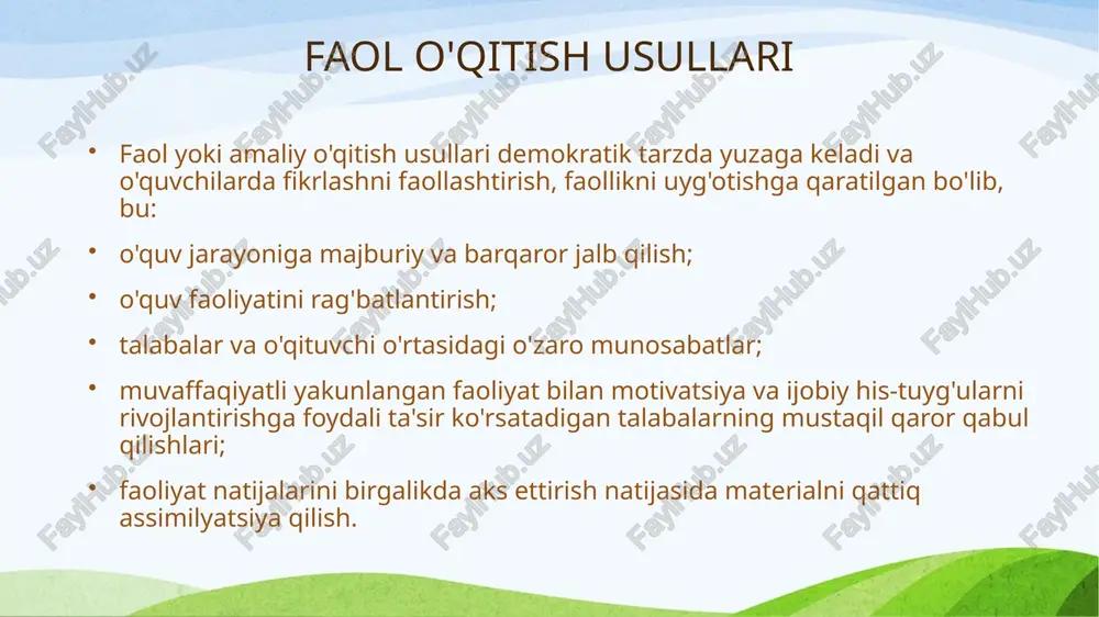o’qitishmetodikalarivausullari - Page 5
