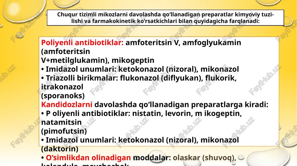 zamburugʻlarga qarshi dori vositalarining klinik farmokologiyasi - Page 5