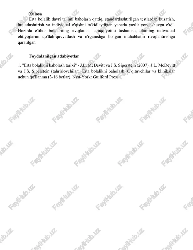 erta yoshdagi ta'limni baholash tarixi - Page 5