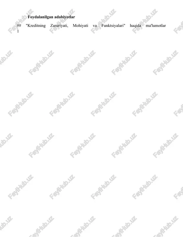 kreditning zarurligi, moxiyati va funksiyalari - Page 5