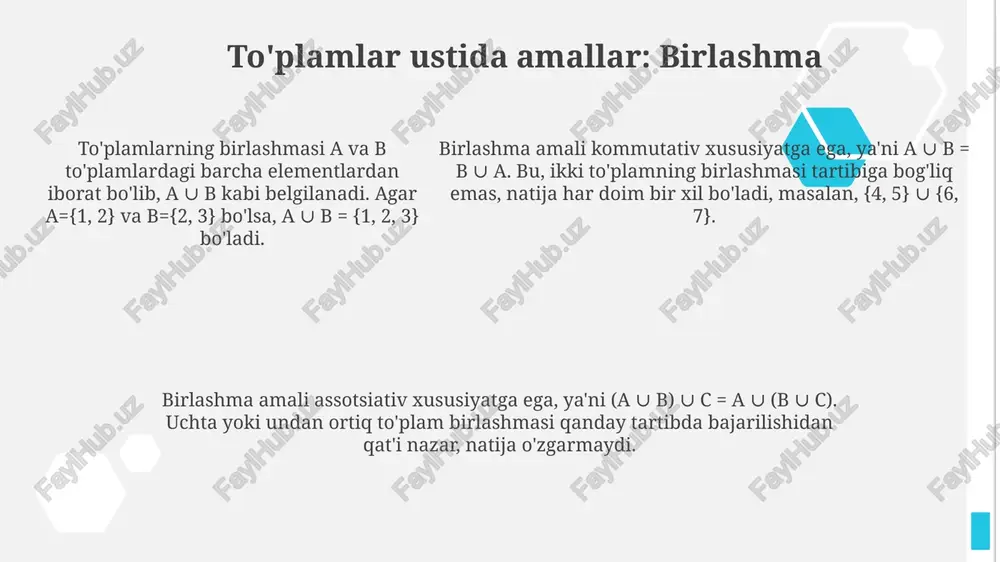 to'plamlar va ular ustida amallar - Page 5