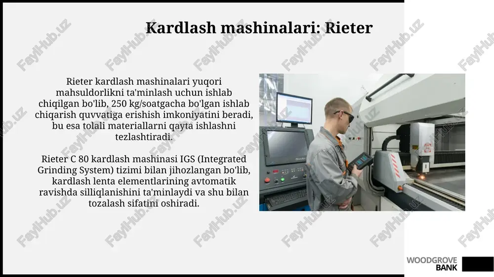 trützschler, rieter va marzoli mashinalari - Page 5