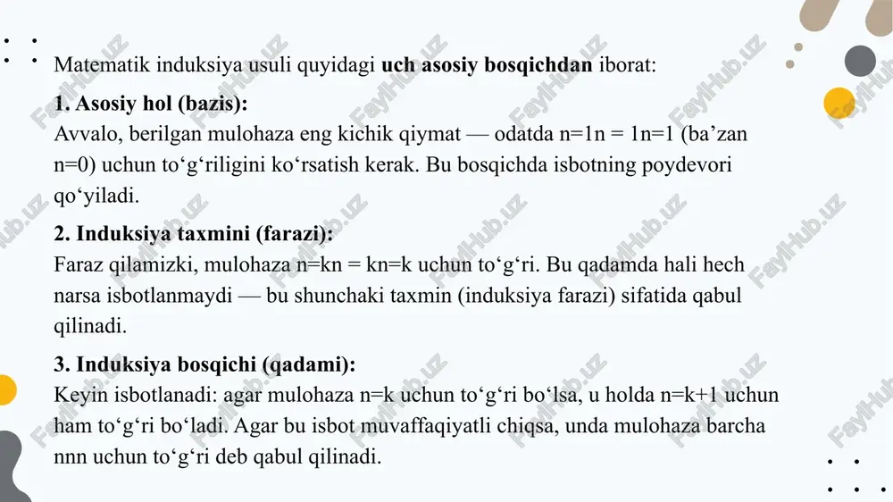 geometrik isbotlashda matematik induksiyaning tatbiqlari - Page 5