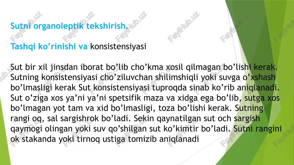 ovqatmahsulotlarining sifatini gigienik baholash - Page 5
