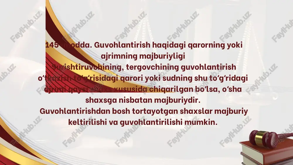 guvohlantirish jinoyat protsessual kodeksi 17-bob - Page 5